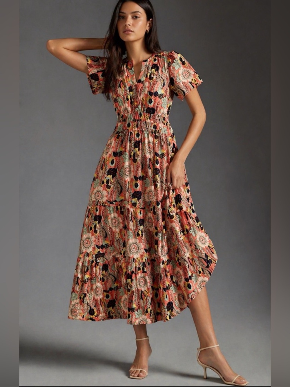 Anthropologie Somerset Floral Mother’s Day Maxi Long Dress Summer Spring Boho S
